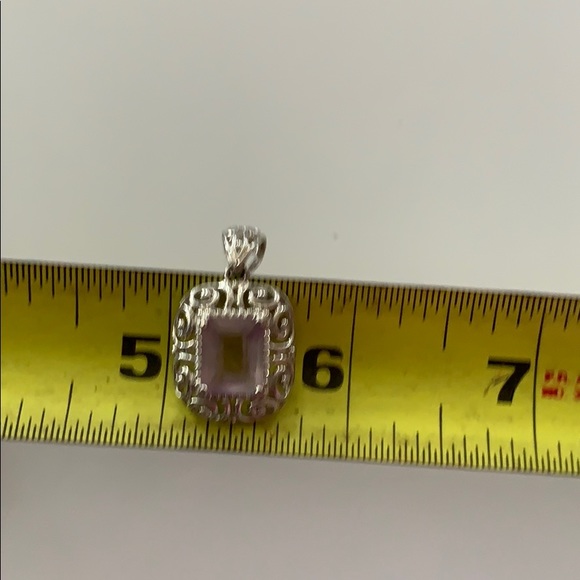 Sterling silver and Amethyst pendant - Picture 3 of 3